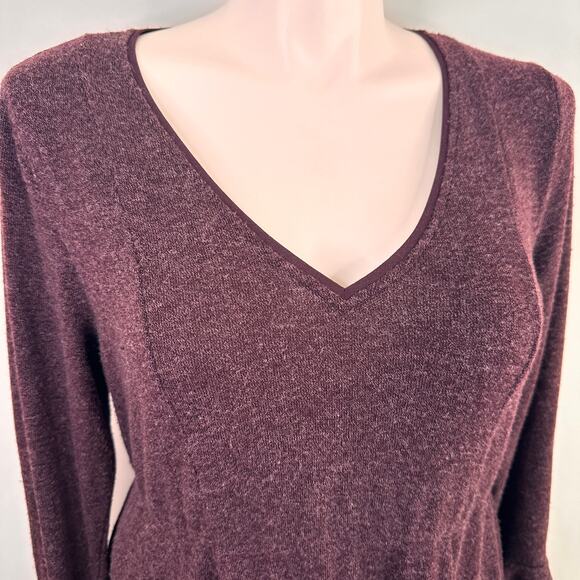 Torrid Purple Long Sleeve V-Neck Soft Knit Dress Size 2 / 1X / 14/16 - Picture 6 of 9
